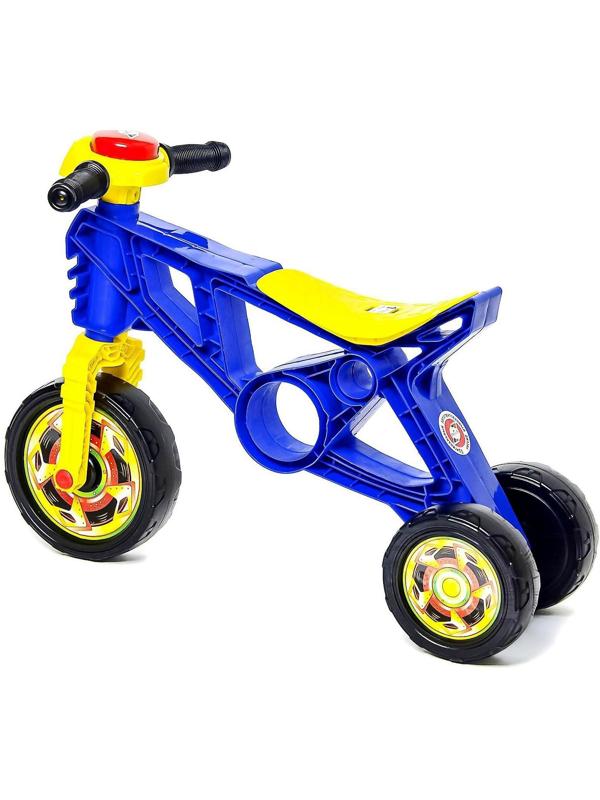 Каталка-мотоцикл трехколёсный, цвет синий
