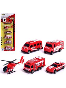 Набор машин «Пожарная служба», 5 штук