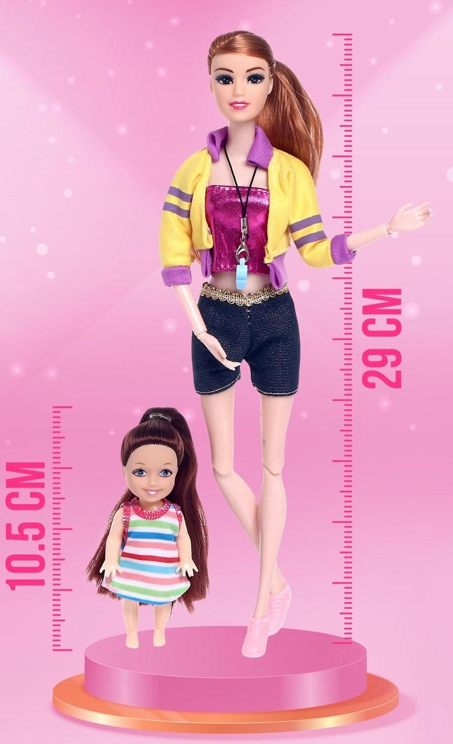 Кукла-модель шарнирная «Спортсменка» с малышкой, с аксессуарами, МИКС