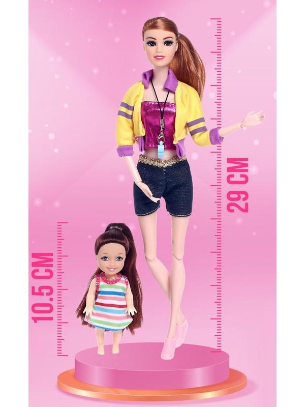 Кукла-модель шарнирная «Спортсменка» с малышкой, с аксессуарами, МИКС