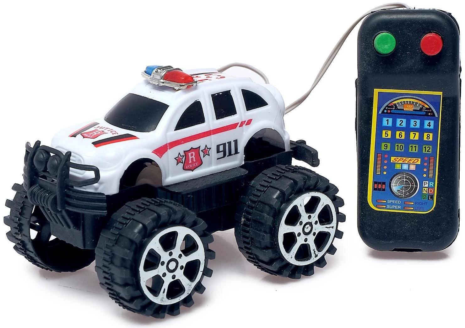 Джип «Полиция», на дистанционном управлении, работает от батареек, МИКС
