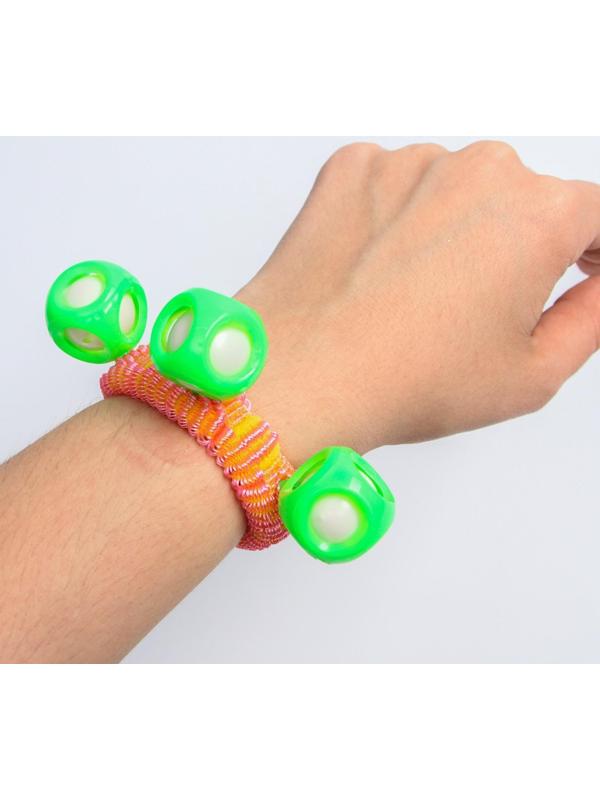 Погремушка - браслет «На ручку», 3 бубенчика, цвет МИКС