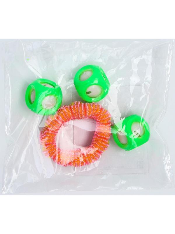 Погремушка - браслет «На ручку», 3 бубенчика, цвет МИКС