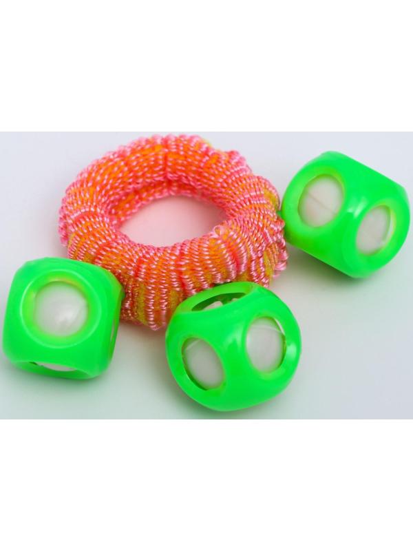 Погремушка - браслет «На ручку», 3 бубенчика, цвет МИКС