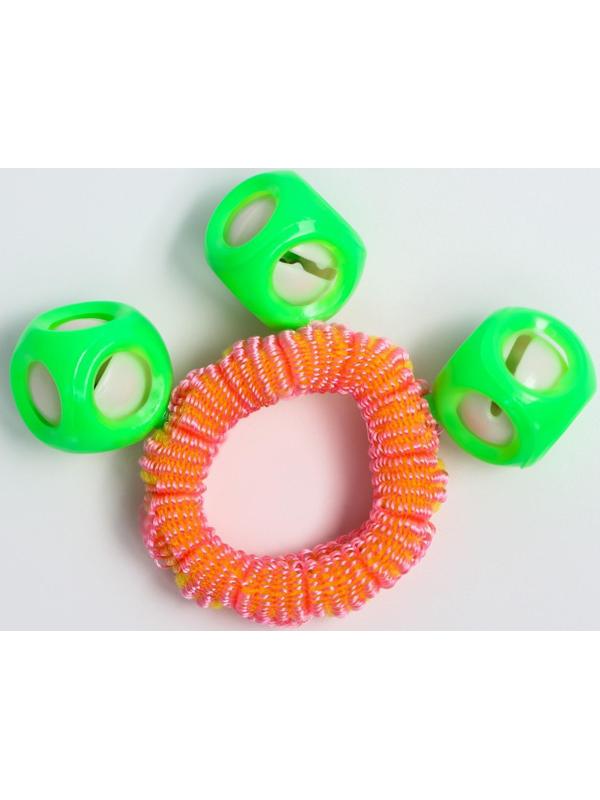 Погремушка - браслет «На ручку», 3 бубенчика, цвет МИКС