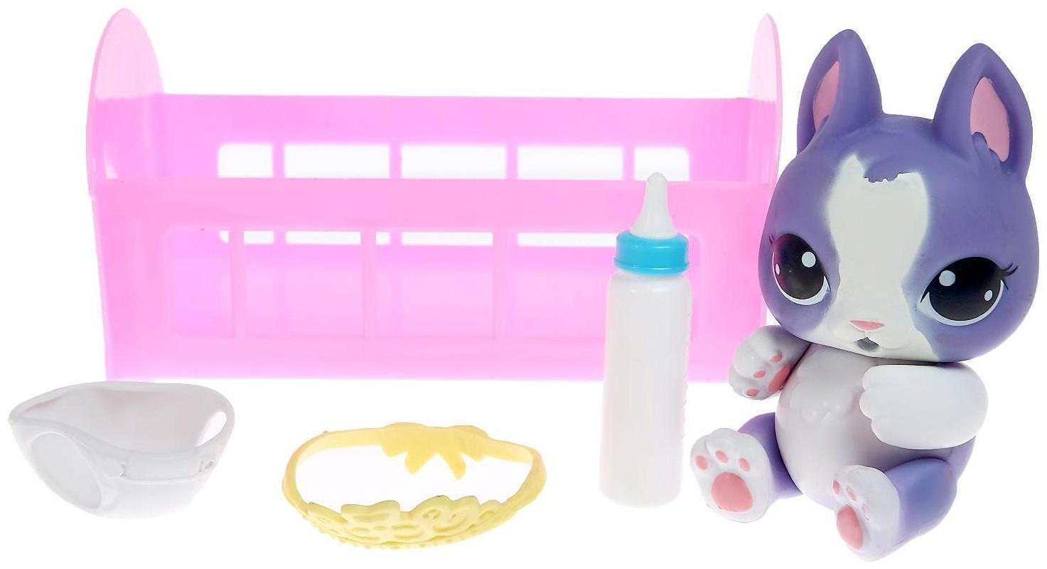 Игрушка-сюрприз «Плюш сплюш» в кроватке с аксессуаром, zoo-МИКС