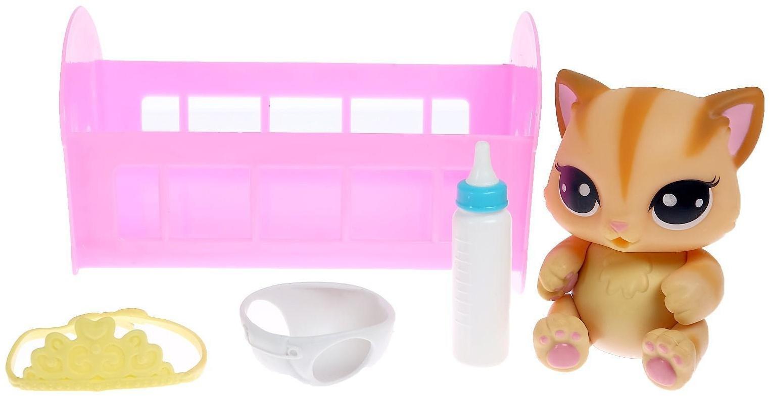 Игрушка-сюрприз «Плюш сплюш» в кроватке с аксессуаром, zoo-МИКС