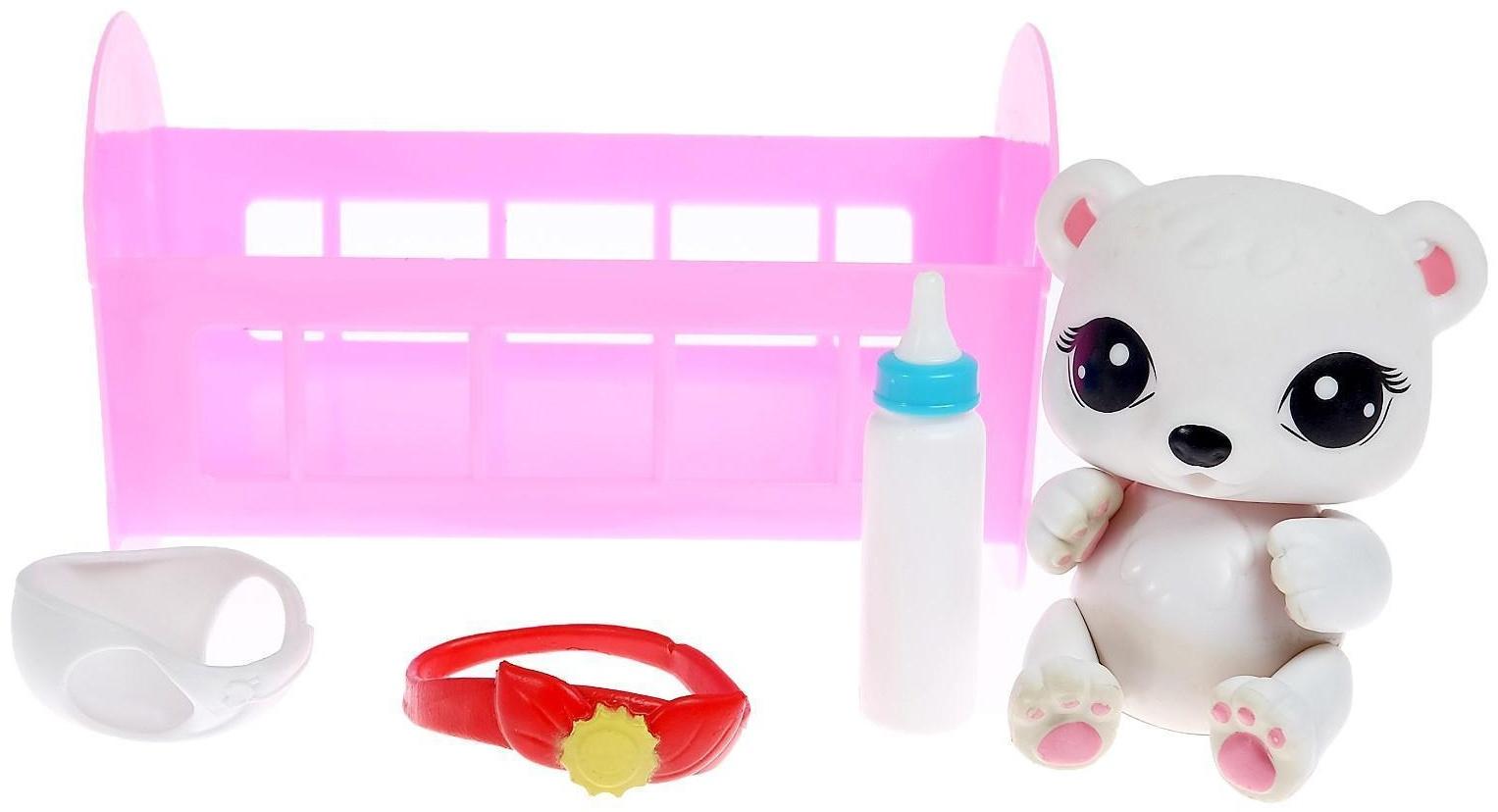 Игрушка-сюрприз «Плюш сплюш» в кроватке с аксессуаром, zoo-МИКС