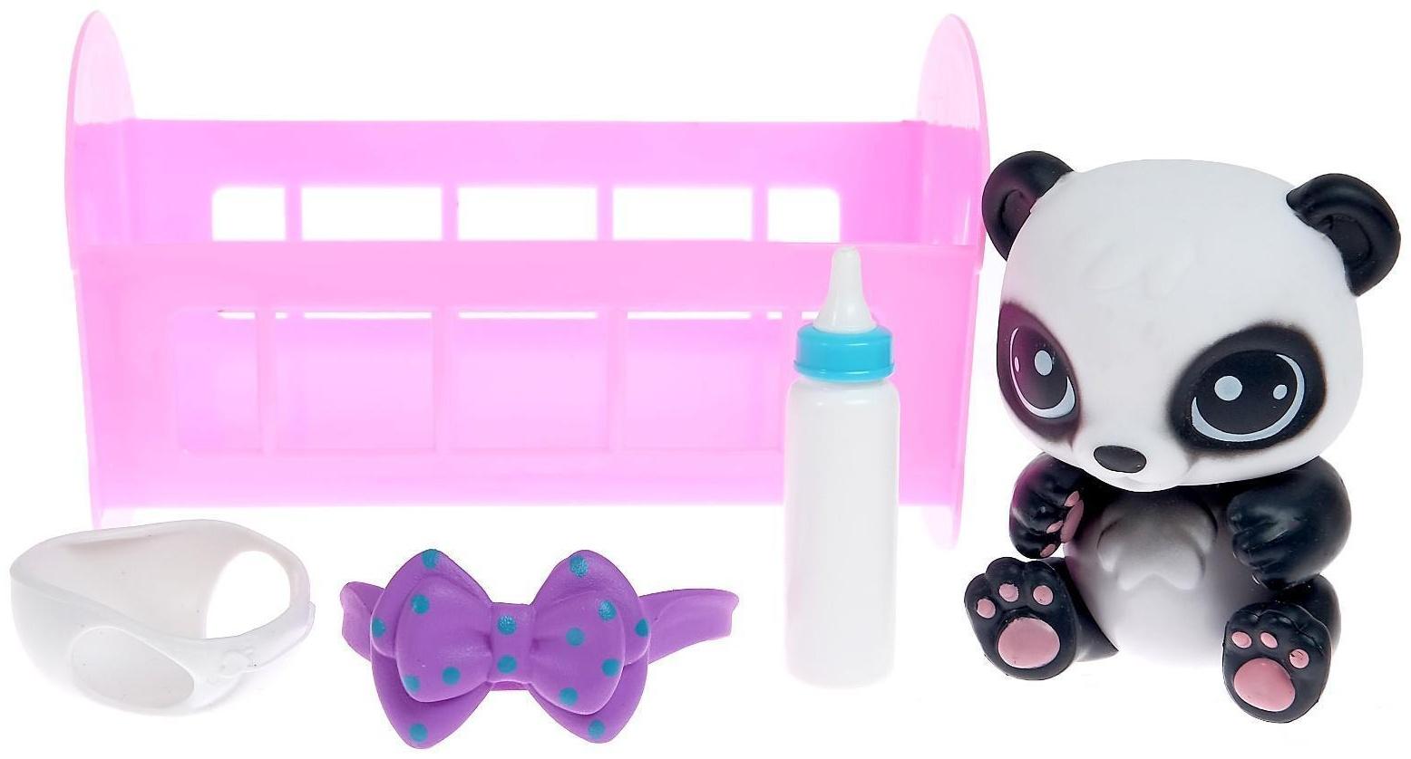 Игрушка-сюрприз «Плюш сплюш» в кроватке с аксессуаром, zoo-МИКС