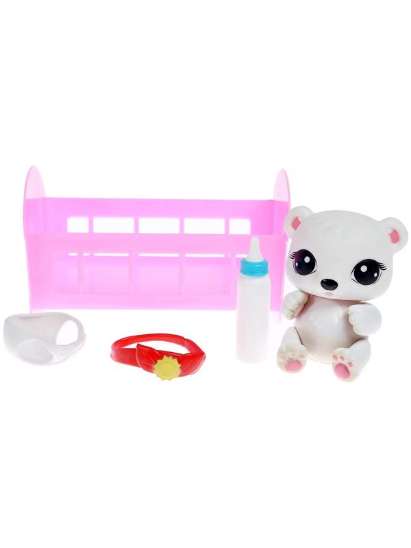 Игрушка-сюрприз «Плюш сплюш» в кроватке с аксессуаром, zoo-МИКС