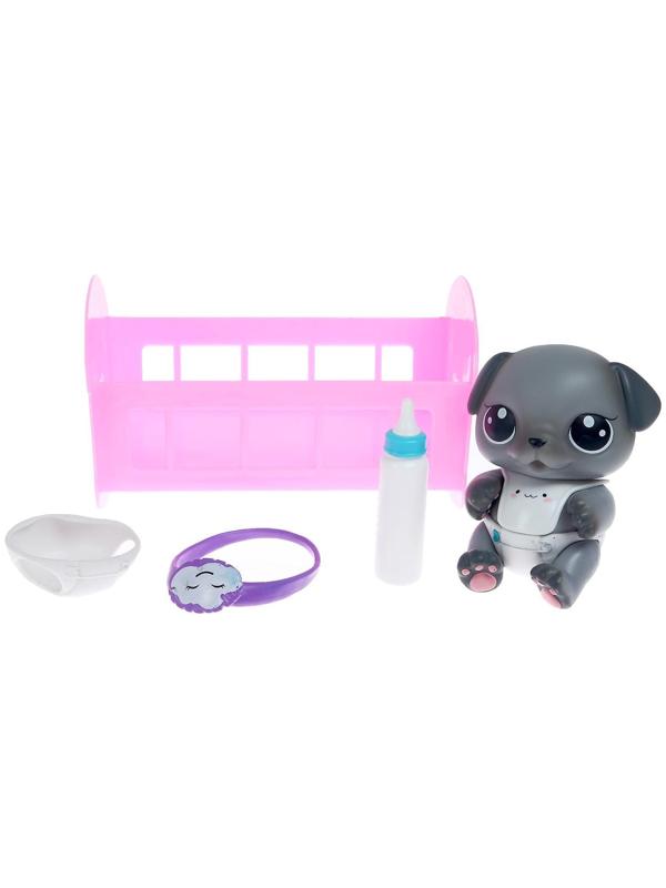 Игрушка-сюрприз «Плюш сплюш» в кроватке с аксессуаром, zoo-МИКС