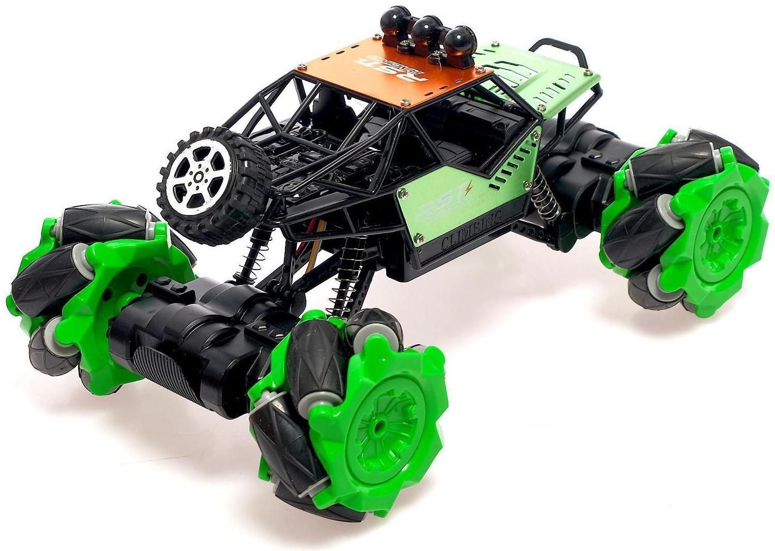 Машина радиоуправляемая «Джип-акробат», 4WD, управление жестами, работает от аккумулятора, цвет зелёный