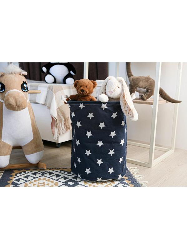 Корзина бельевая текстильная Доляна «Звёздочки», 35×45 см