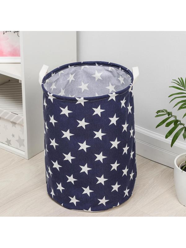 Корзина бельевая текстильная Доляна «Звёздочки», 35×45 см