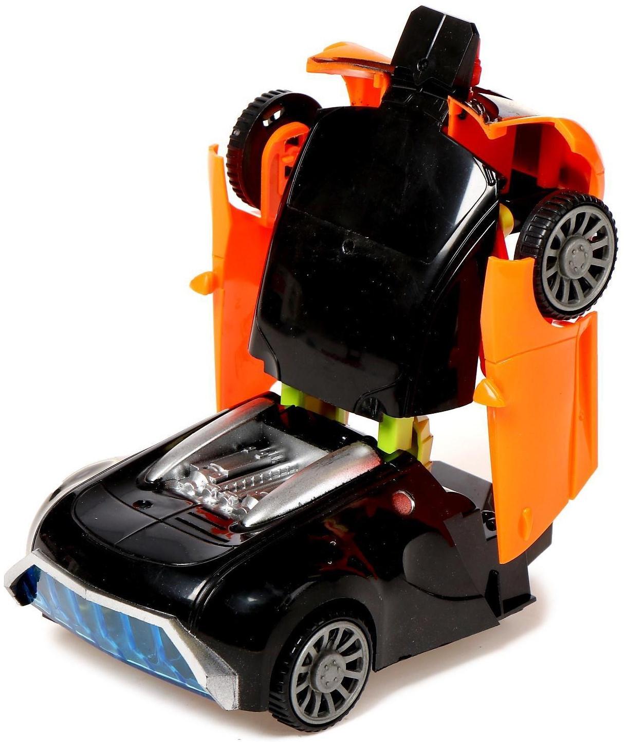 Робот радиоуправляемый «Спорткар», трансформируется, работает от батареек, цвета МИКС