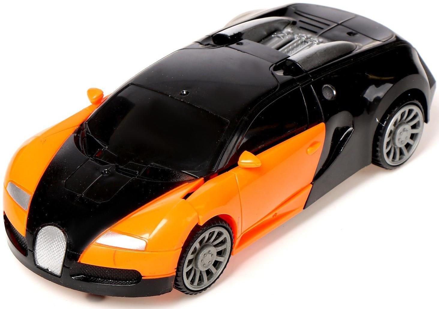 Робот радиоуправляемый «Спорткар», трансформируется, работает от батареек, цвета МИКС