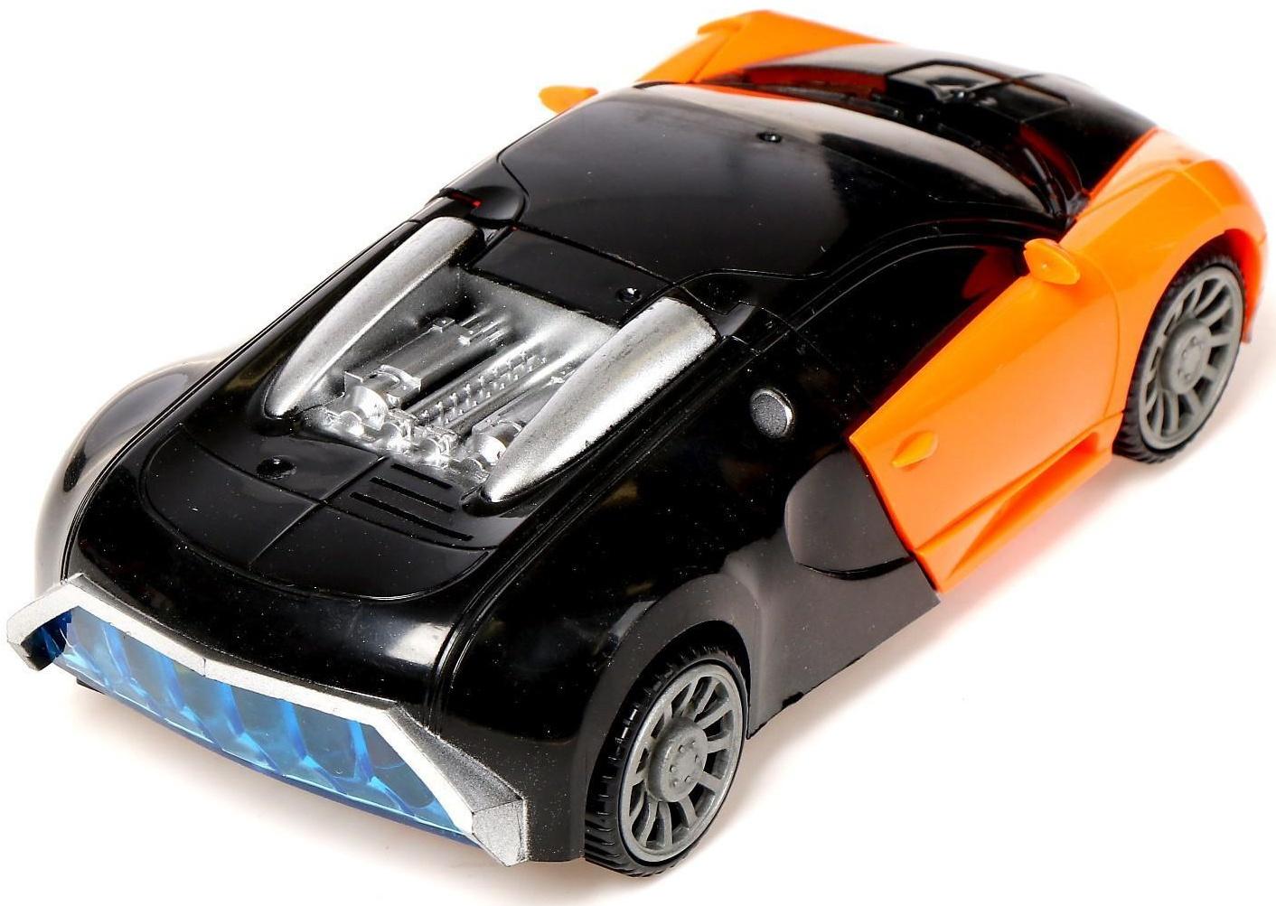 Робот радиоуправляемый «Спорткар», трансформируется, работает от батареек, цвета МИКС