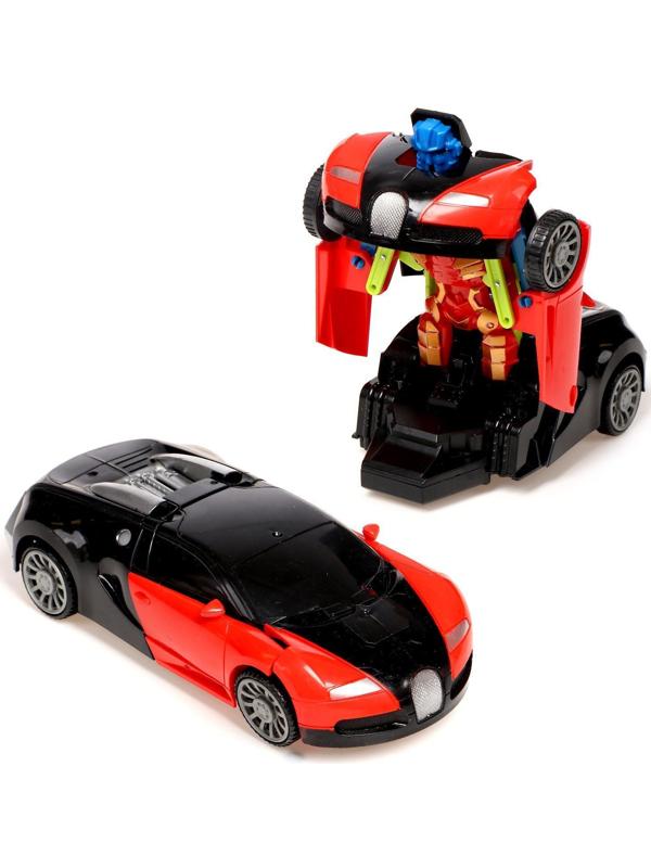 Робот радиоуправляемый «Спорткар», трансформируется, работает от батареек, цвета МИКС