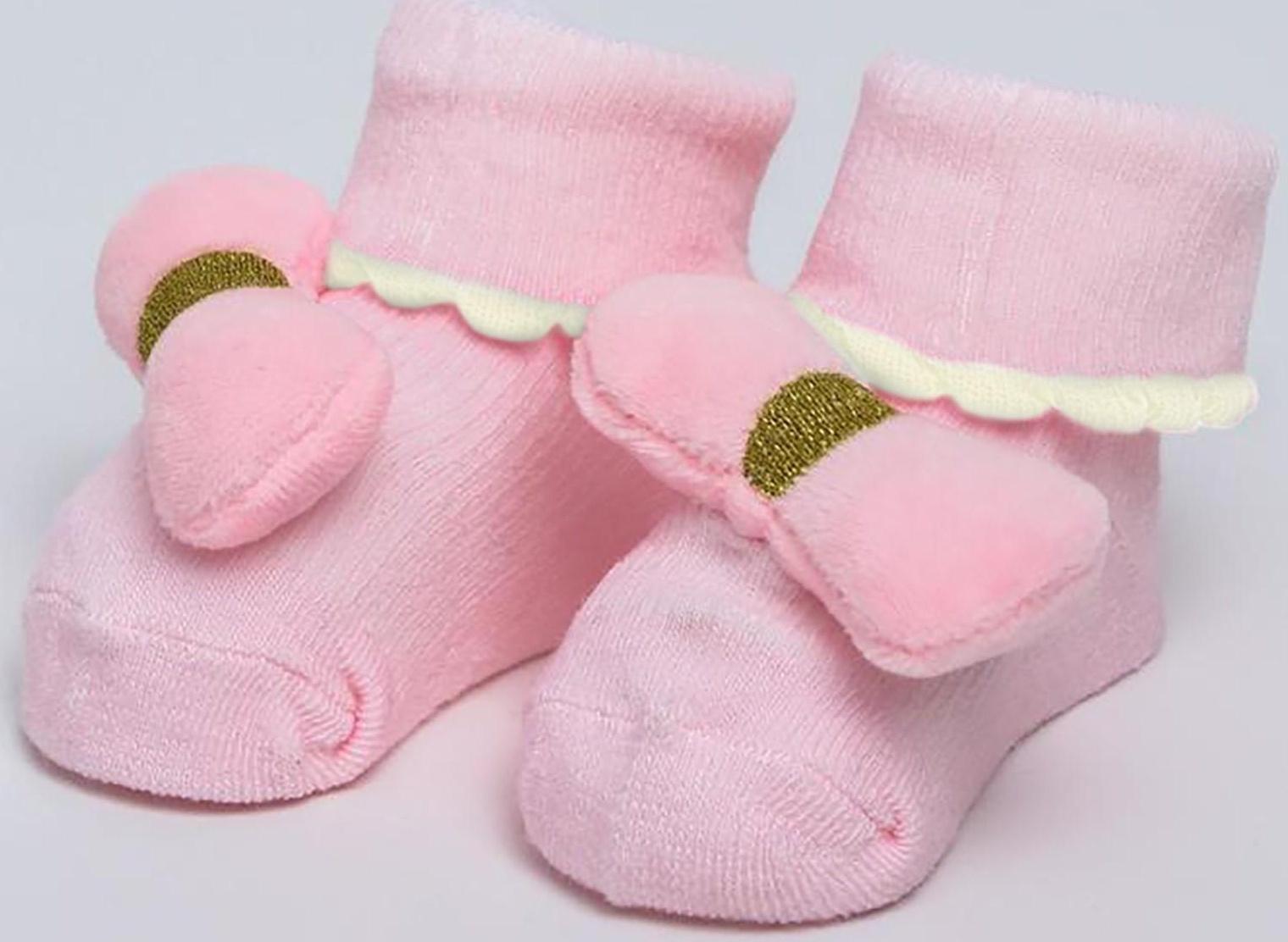 Подарочный набор для малыша: носочки погремушки + браслетики погремушки «Нежность», новогодняя подарочная упаковка