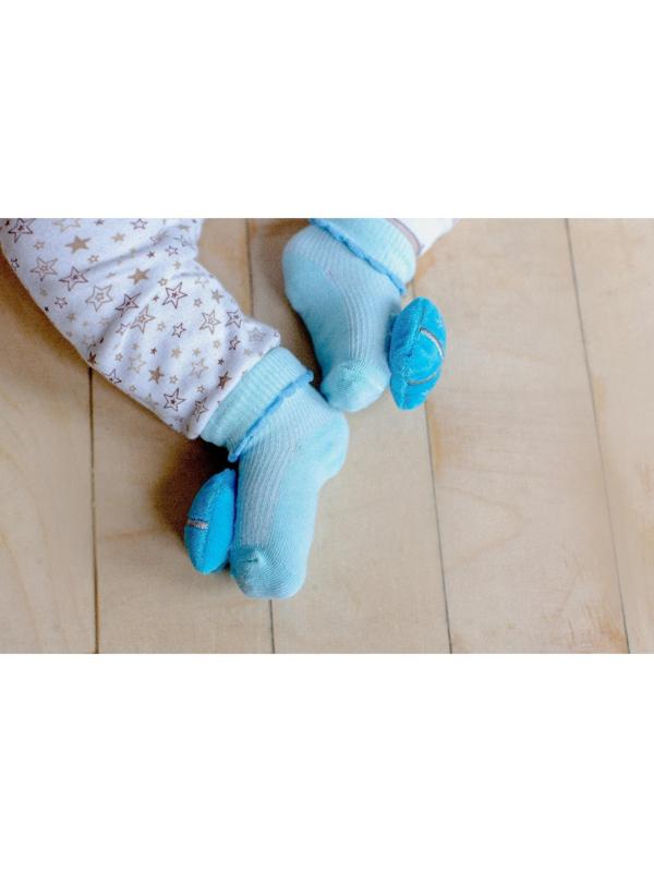 Новогодний подарочный набор для малыша: носочки погремушки + браслетики погремушки «Сказка на Новый Год», новогодняя подарочная упаковка