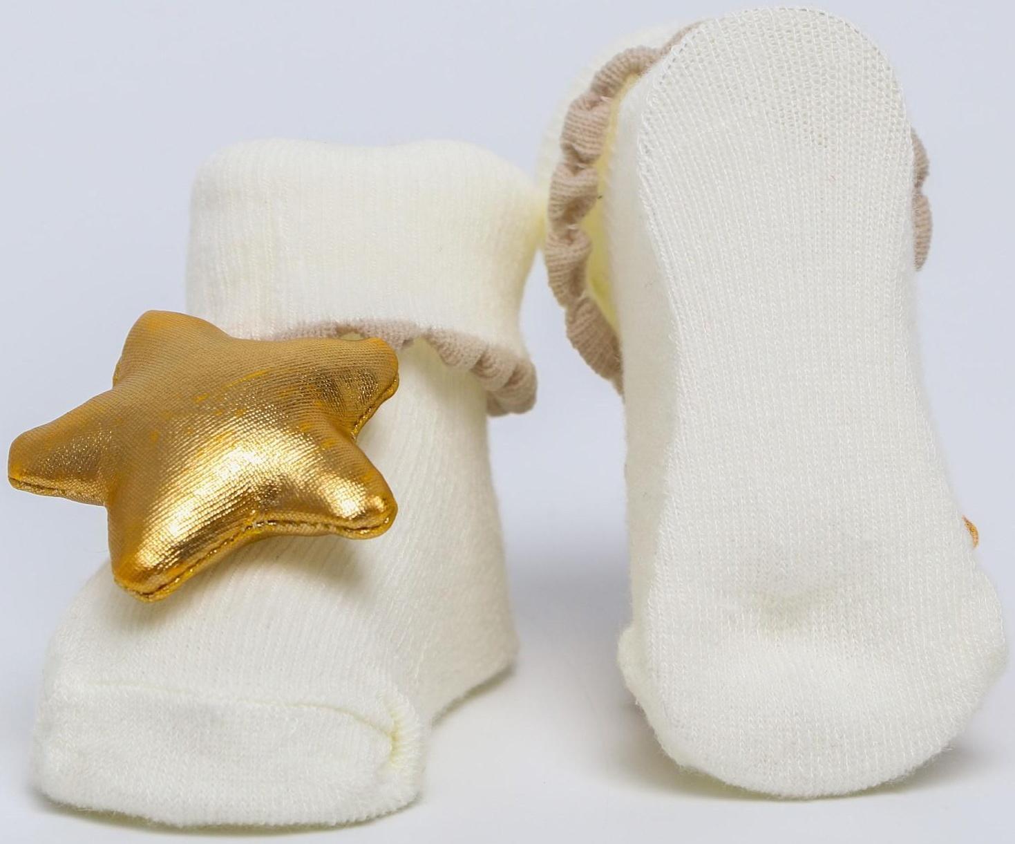 Подарочный набор для малыша: носочки погремушки + браслетики погремушки «С Новым Годом», новогодняя подарочная упаковка