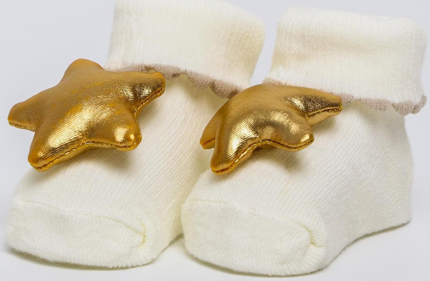 Подарочный набор для малыша: носочки погремушки + браслетики погремушки «С Новым Годом», новогодняя подарочная упаковка