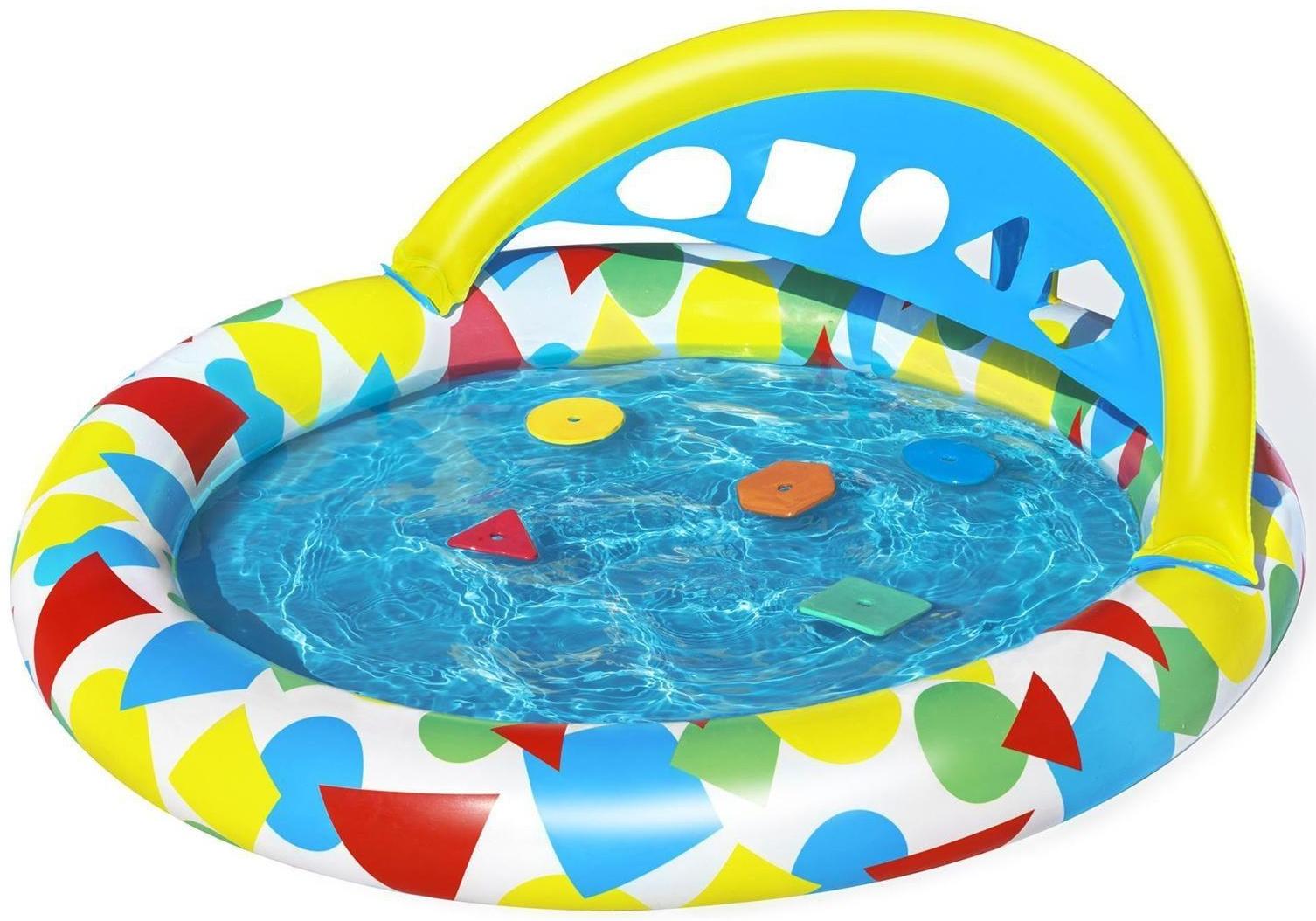 Бассейн надувной детский Splash & Learn, 120 x 117 x 46 см, с навесом 52378 Bestway