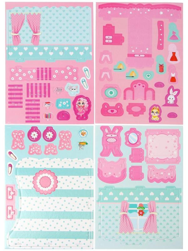 Конструктор 3D из пенокартона «Комната принцессы», 54 детали