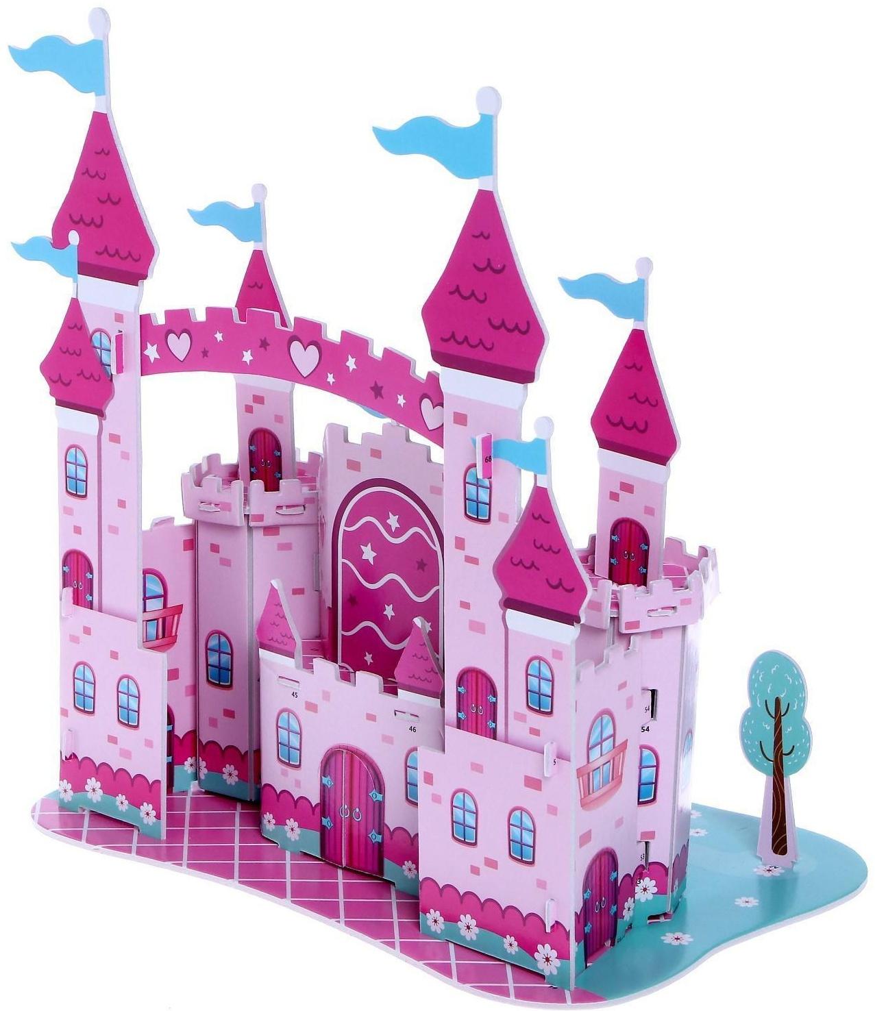 Конструктор 3D из пенокартона «Волшебный замок», 21 деталь
