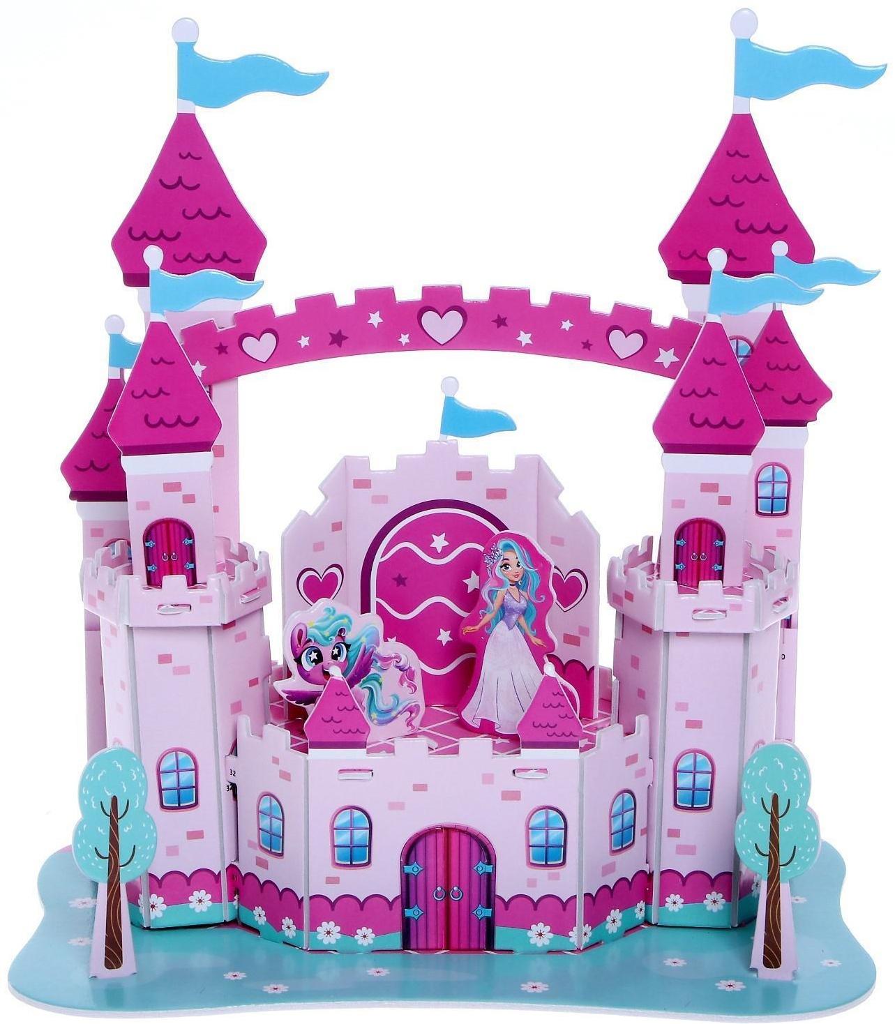 Конструктор 3D из пенокартона «Волшебный замок», 21 деталь