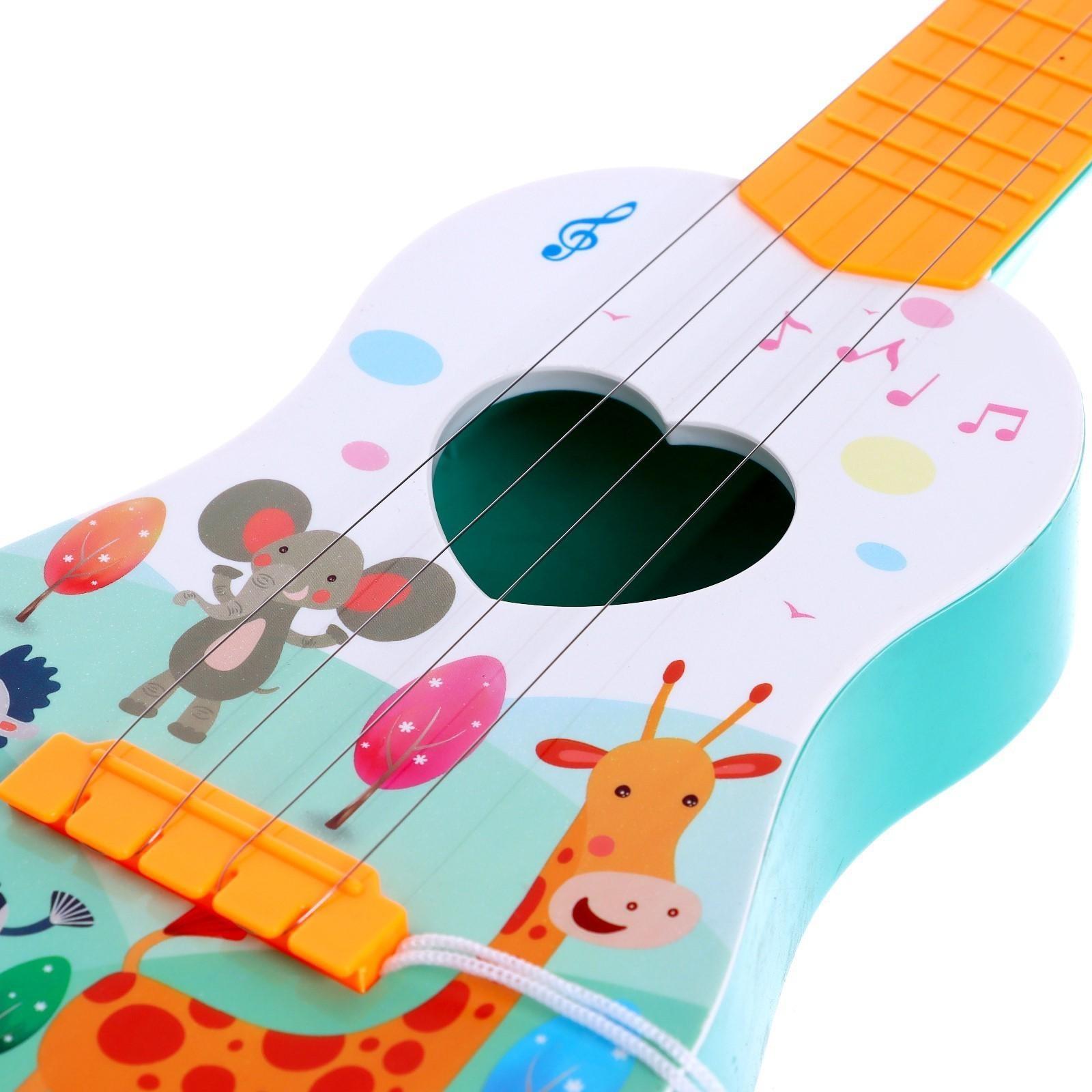 Музыкальная игрушка-гитара «Зоопарк», цвета МИКС