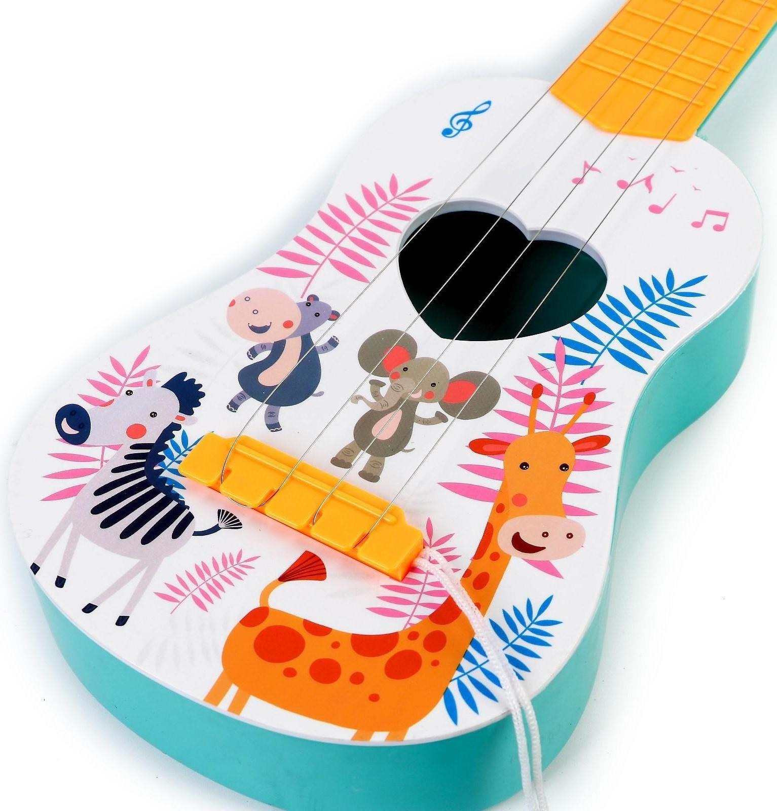 Музыкальная игрушка-гитара «Зоопарк», цвета МИКС