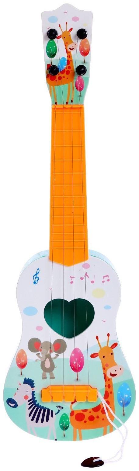 Музыкальная игрушка-гитара «Зоопарк», цвета МИКС