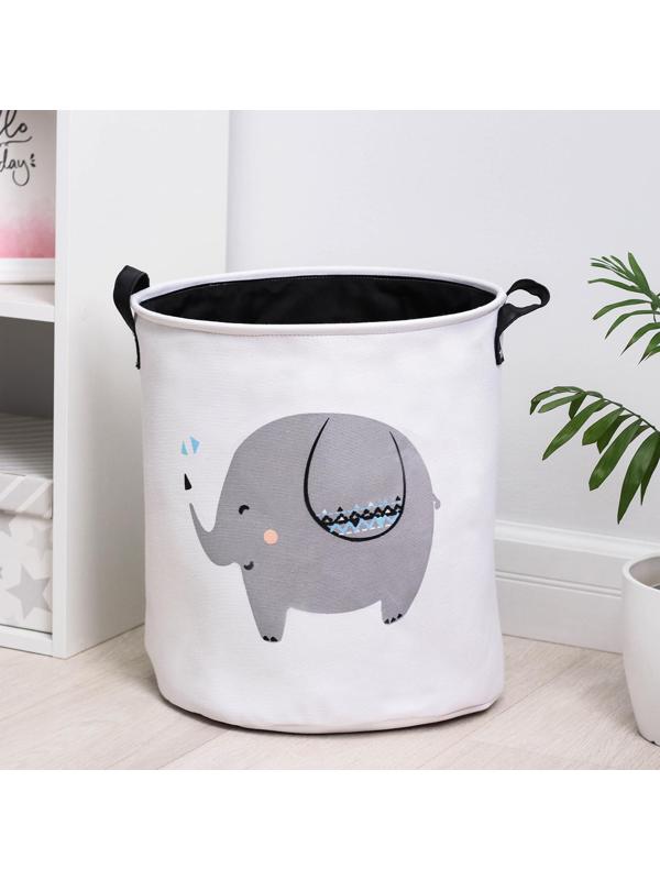 Корзина бельевая текстильная «Слонёнок», 35×40 см