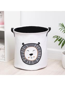 Корзина бельевая текстильная «Лёва», 35×40 см