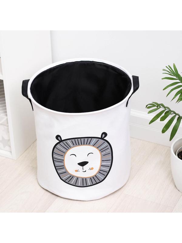 Корзина бельевая текстильная «Лёва», 35×40 см