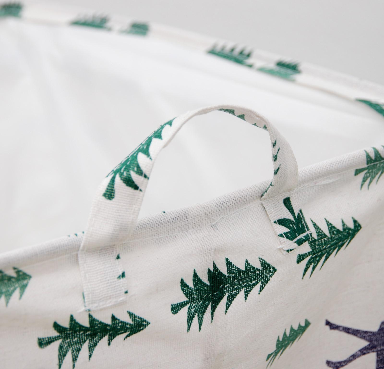 Корзина бельевая текстильная «Олень», 50×40 см