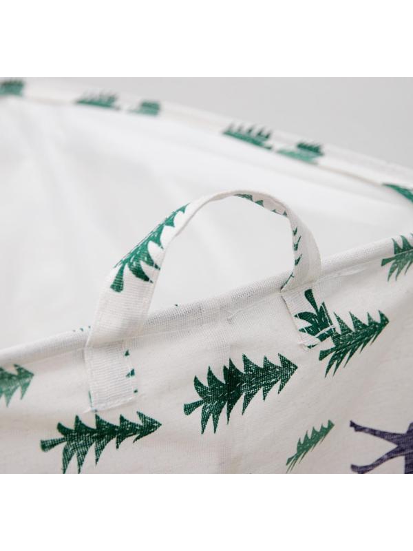 Корзина бельевая текстильная «Олень», 50×40 см