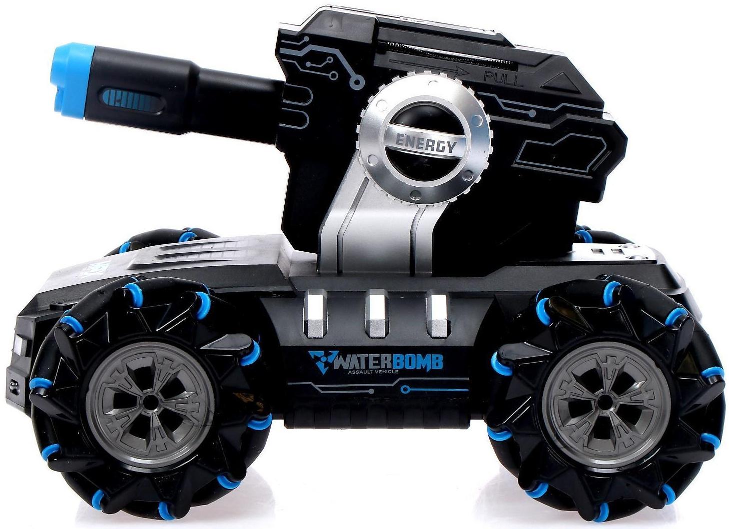 Машина радиоуправляемая MECH, управление жестами, стреляет, 4WD, работает от аккумулятора, цвет чёрный