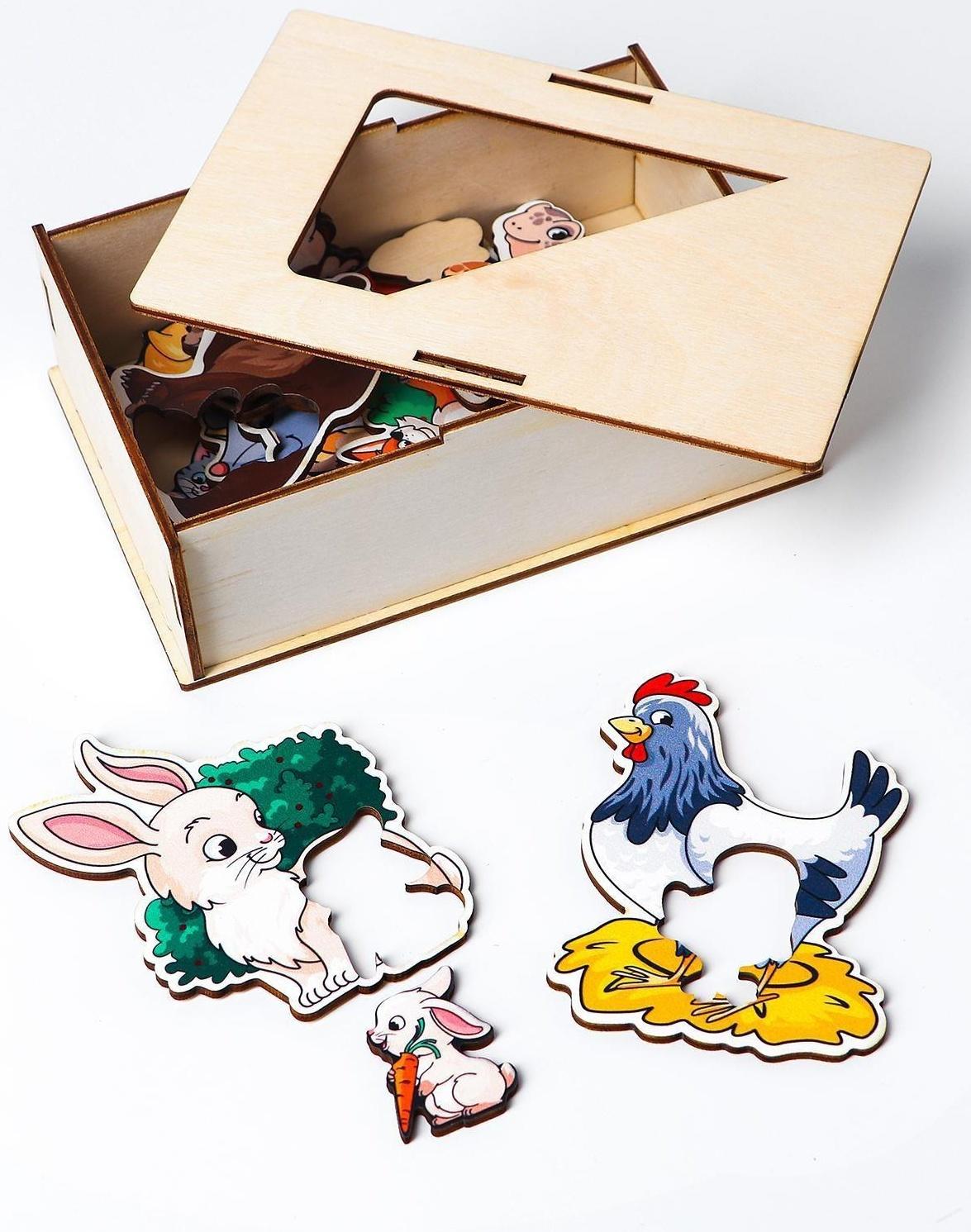 Пазлы логические «Мамы и детёныши»