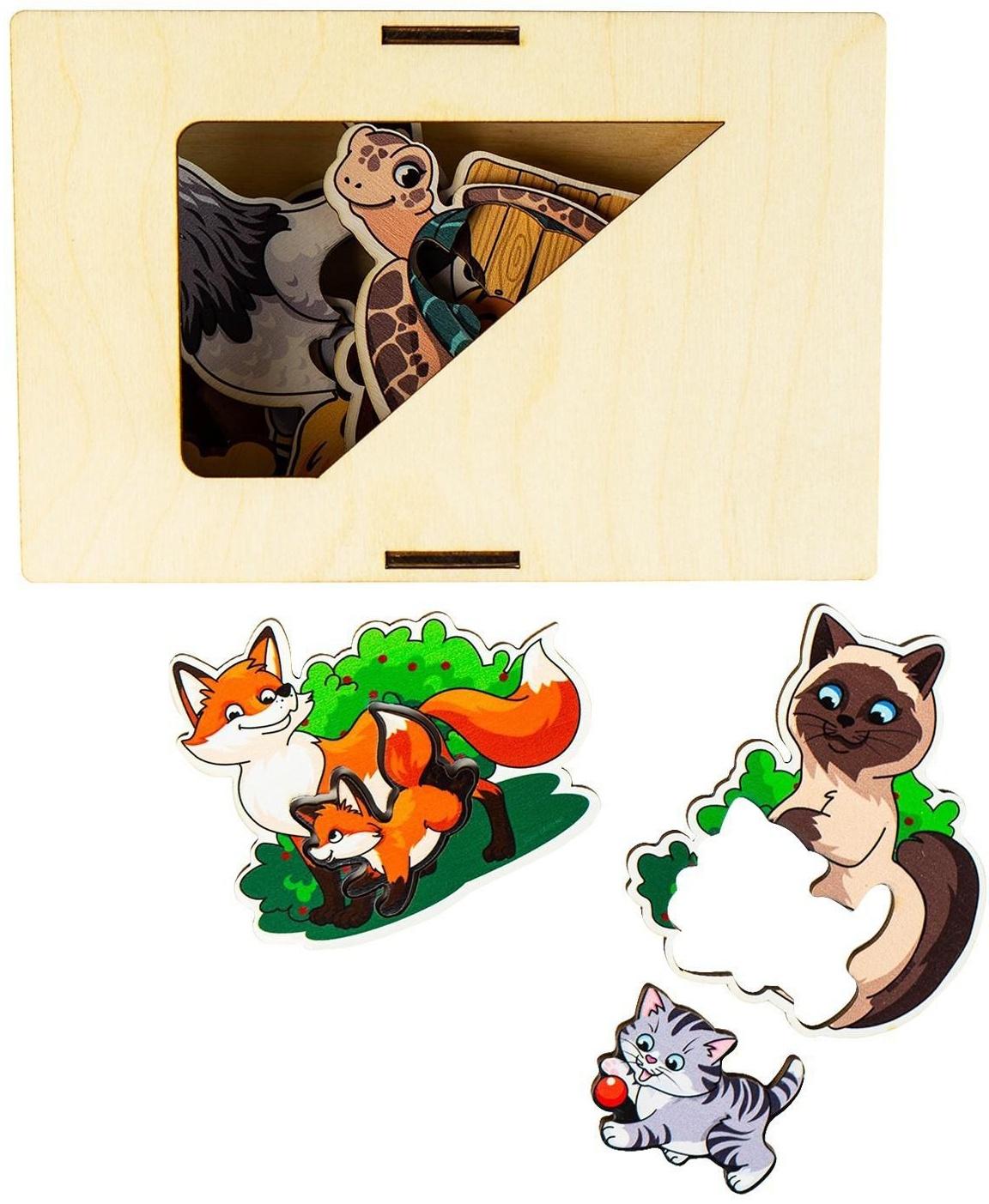 Пазлы логические «Мамы и детёныши»