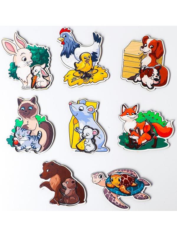 Пазлы логические «Мамы и детёныши»