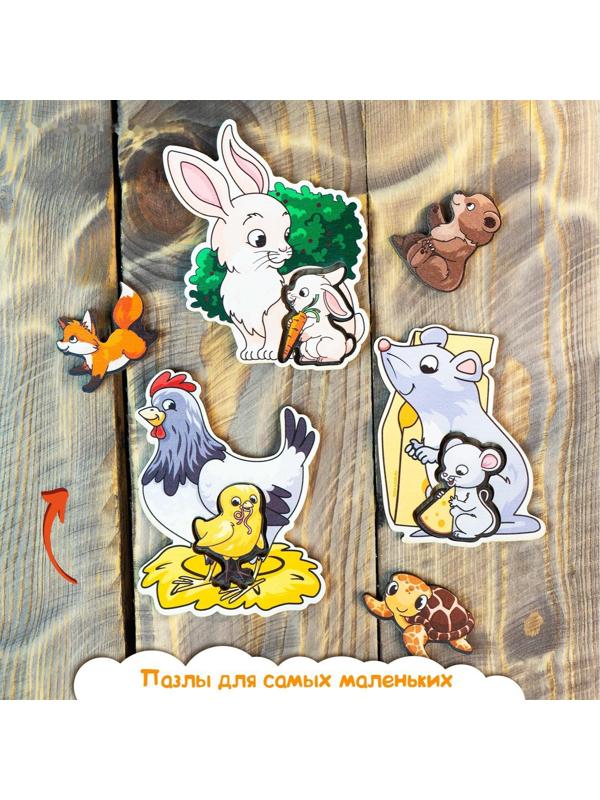 Пазлы логические «Мамы и детёныши»