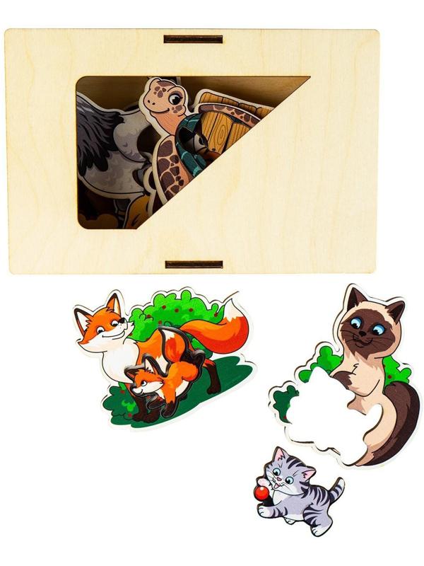 Пазлы логические «Мамы и детёныши»