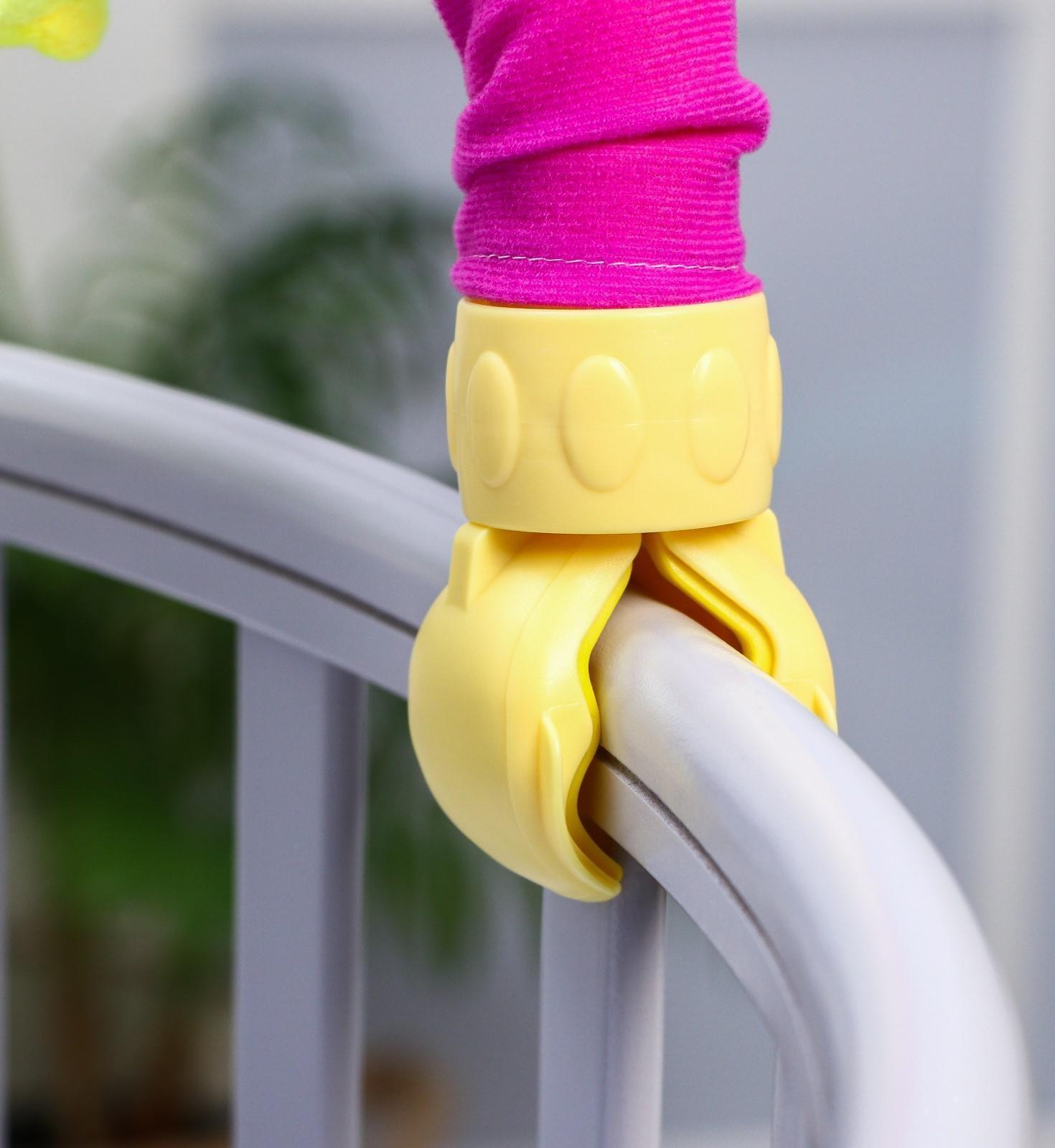 Дуга игровая мягкая на коляску/кроватку «Слоники», 3 игрушки, МИКС, р-р 25-84