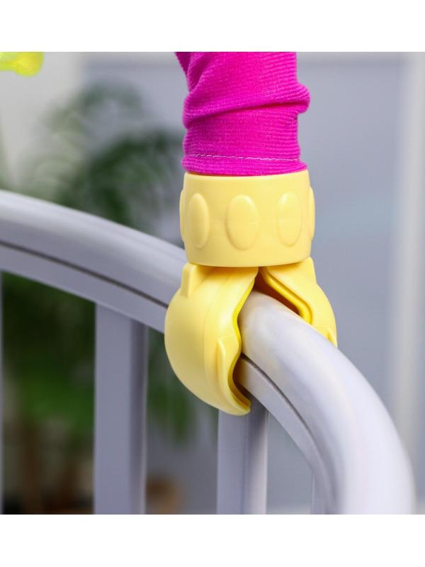 Дуга игровая мягкая на коляску/кроватку «Слоники», 3 игрушки, МИКС, р-р 25-84