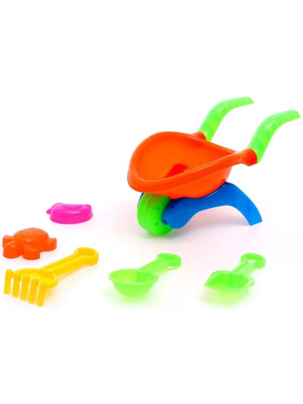 Песочный набор «Мини-тачка», 6 предметов, цвета МИКС