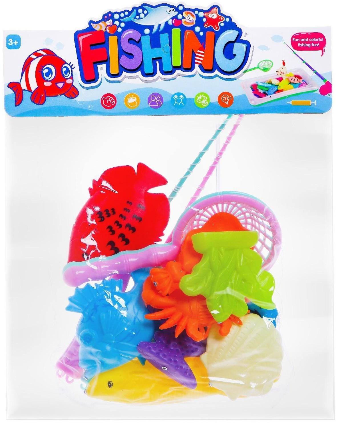 Рыбалка «Большие рыбки» 10 рыбок, 2 удочки, 2 сачка