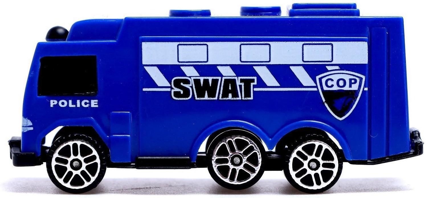 Грузовик инерционный «Полиция», с техникой, МИКС