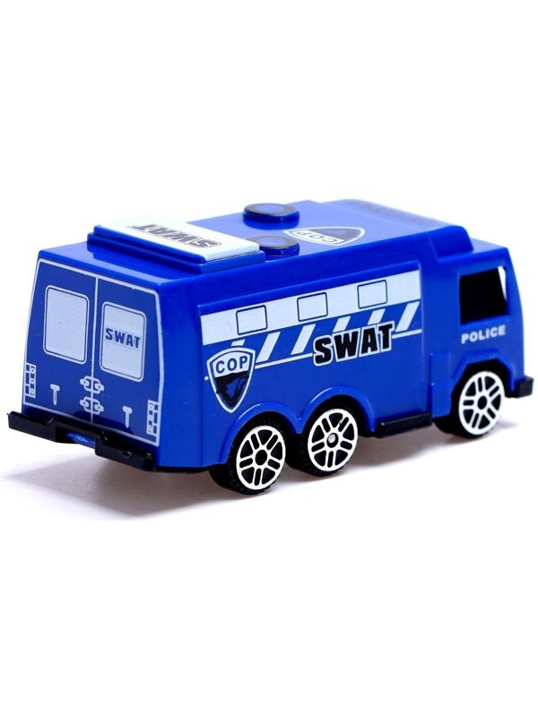 Грузовик инерционный «Полиция», с техникой, МИКС